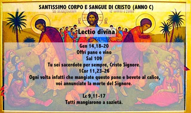 SANTISSIMO CORPO E SANGUE DI CRISTO (ANNO C) – Lectio divina￼