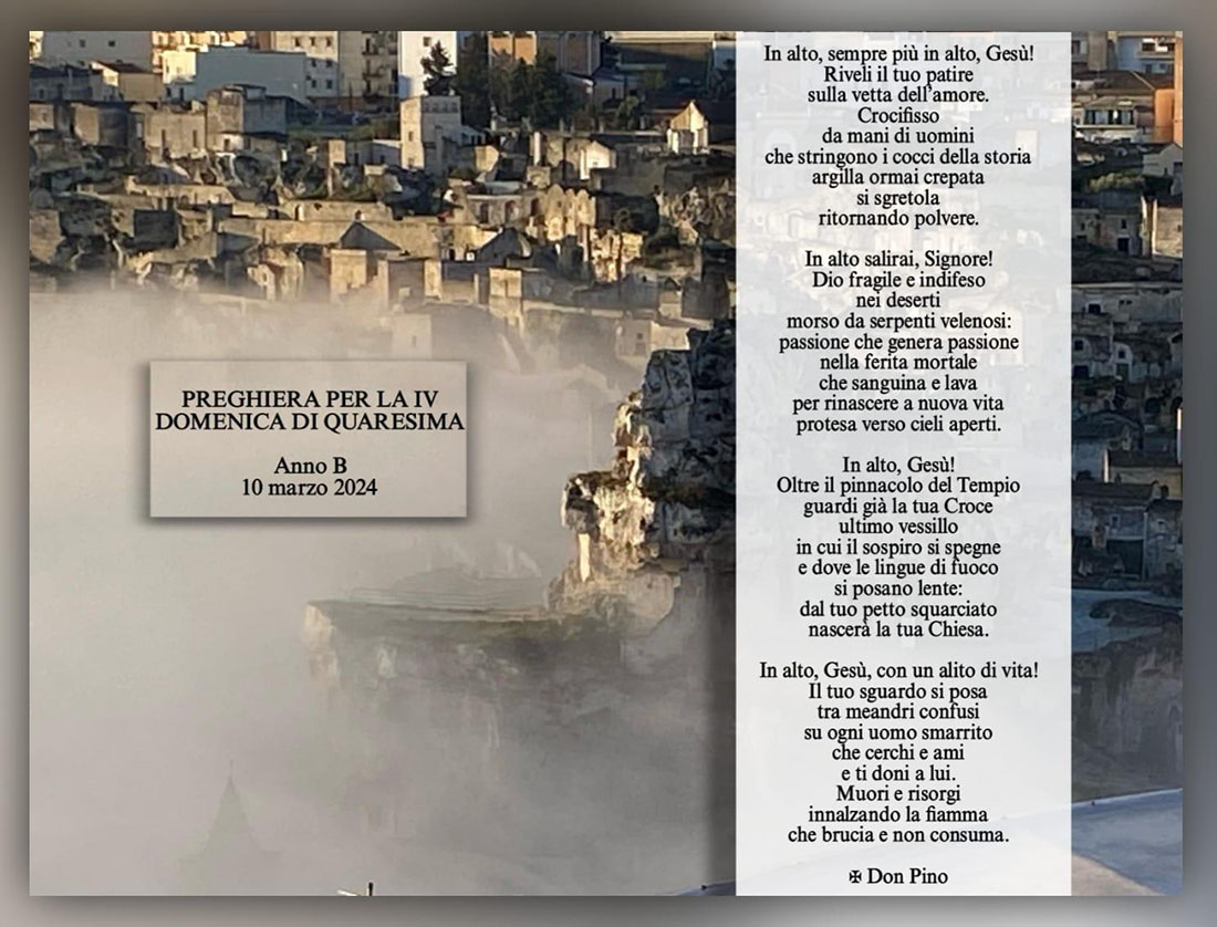 Preghiera per la Quarta Domenica di Quaresima 2024 - Anno B - Chiesa di