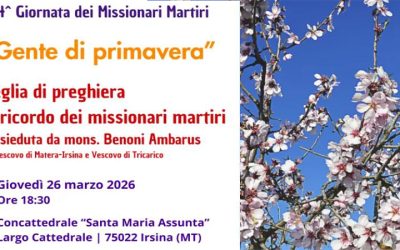 Irsina. Veglia interdiocesana per la XXXIV Giornata dei Missionari Martiri