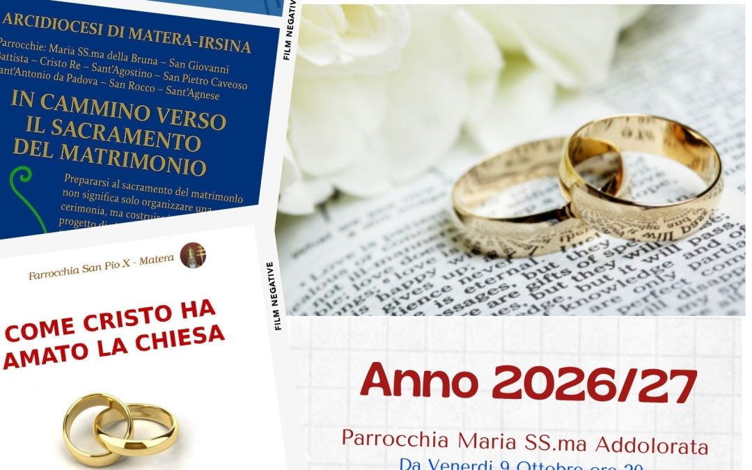 Percorsi di preparazione al Matrimonio – Vicaria MATERA – Anno 2026/27