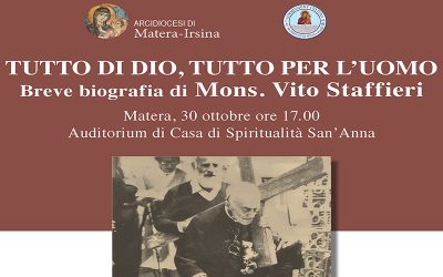 Conferenza stampa. “Tutto di Dio, tutto per l’uomo. Breve biografia di Mons. Vito Staffieri”