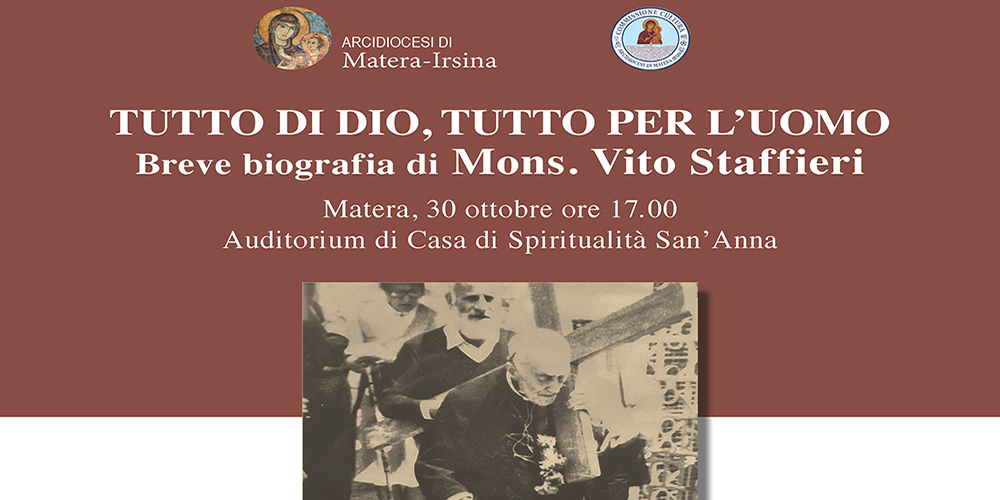 Conferenza stampa. “Tutto di Dio, tutto per l’uomo. Breve biografia di Mons. Vito Staffieri”